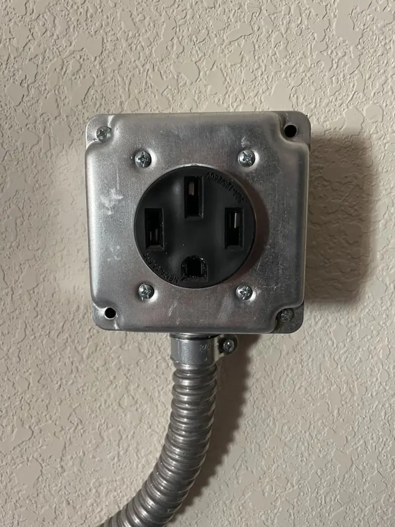 NEMA 14-50 outlet installed for Electrical Panel Upgrade in Griffith